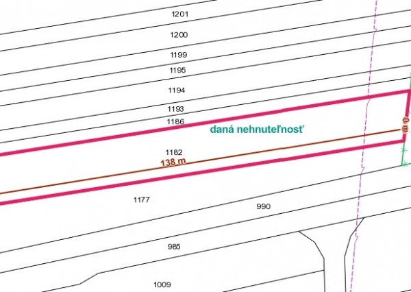 Na predaj pozemok v obci Miňovce, okres Stropkov